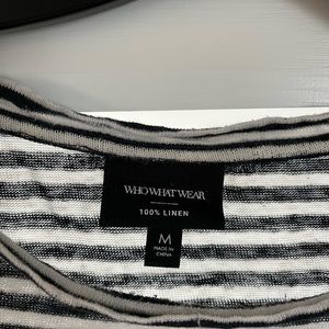 WHOWHATWEAR | Striped linen top